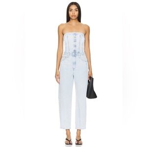 NWT Pistola Daphne Denim Strapless Tube Jumpsuit Size 26 Sample Piece